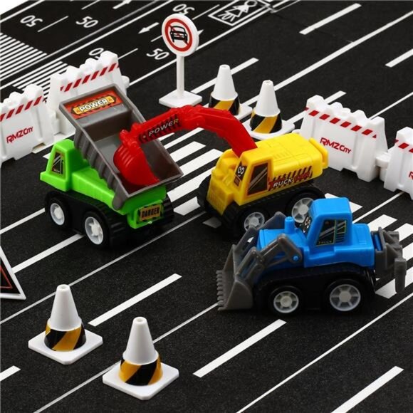 12-Piece Mini Truck Toy Kit - Pull Back Construction Vehicles for Kids - Picture 7 of 8